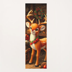 Cute Reindeer Yoga Mat