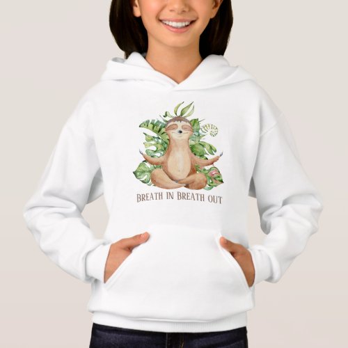 cute relaxed sloth add text hoodie