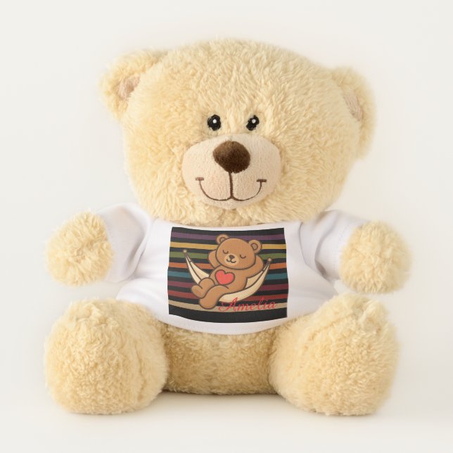 Cute Relaxing Bear– Valentine Gift Teddy Bear (Front)