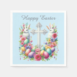 Cute Religious Easter Cross Holiday dinner party Napkins