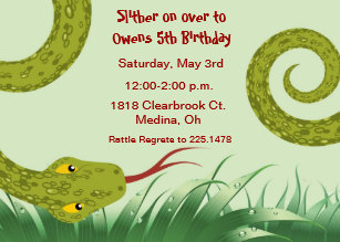 Reptile Birthday Invitations Zazzle