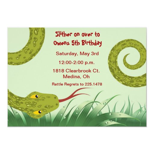 Free Reptile Birthday Invitation Templates 5