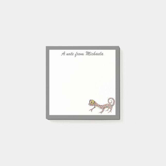 Cute Reptile Gecko  Post-it Notes (Front)