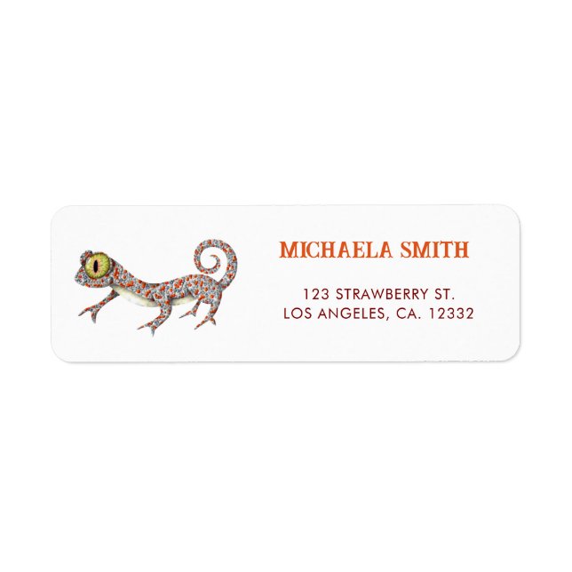 Cute Reptile Return Address Label (Front)