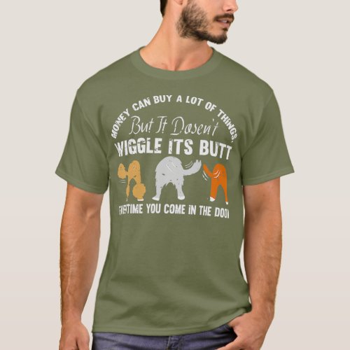 Cute Rescue Dog Lovers Funny Wiggle Butt T_Shirt
