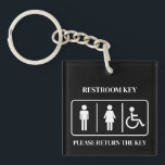 Cute Restaurant Cafe Office Shop Restroom Keychain<br><div class="desc">This Cute Restaurant, Cafe, Office, or Shop Restroom Keychain is a stylish and practical double-sided accessory designed to add charm and clarity to your business’s restroom access system. Featuring a clean and adorable restroom sign on the front, it combines function with personality—making it perfect for businesses that value aesthetics and...</div>