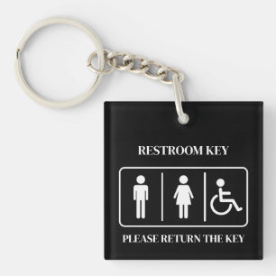 Cute Restaurant Cafe Office Shop Restroom Keychain