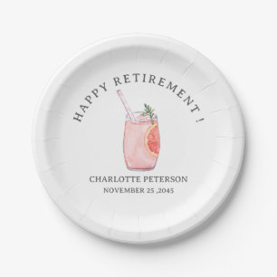 Cute Retirement Party Paper Plates