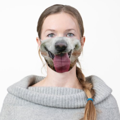 Cute Retriever Close Up Dog Tongue Adult Cloth Face Mask