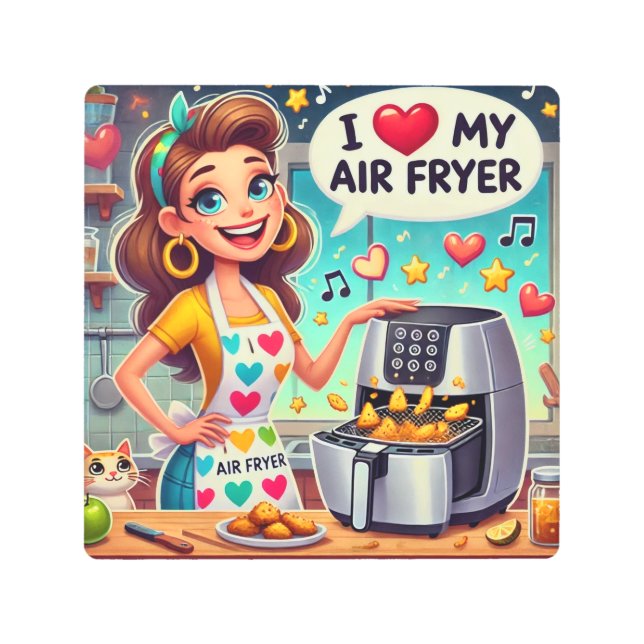 Cute Retro Air Fryer Art (Front)