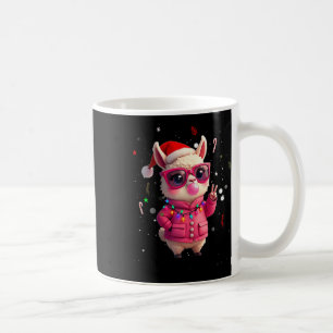 Cute Retro Alpaca Christmas Blowing Bubble Gum Gir Coffee Mug