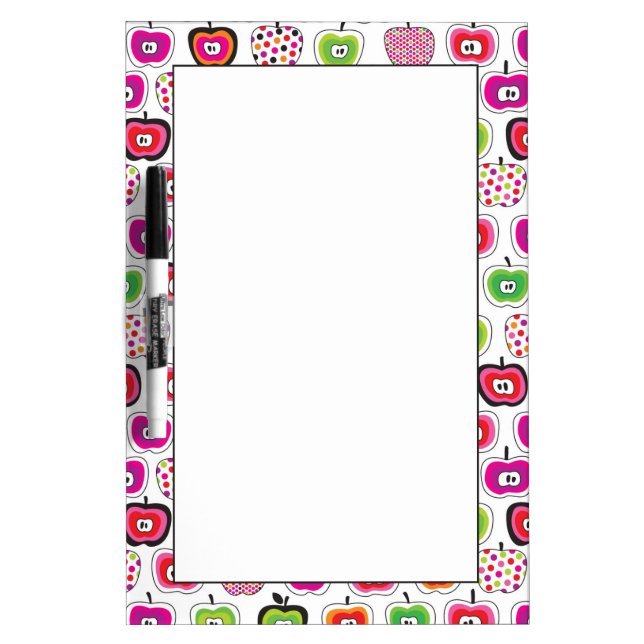 Cute retro apple pattern Dry-Erase board (Front)