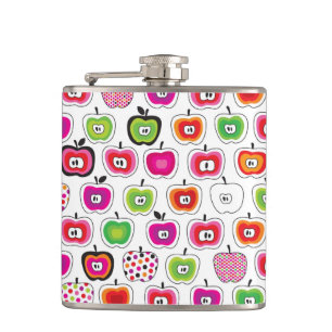 Cute retro apple pattern flask