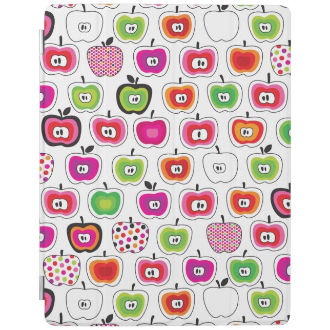 Cute retro apple pattern iPad smart cover (Front)