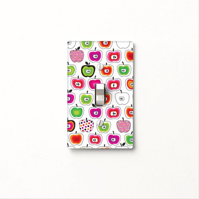 Cute retro apple pattern light switch cover (In Situ)