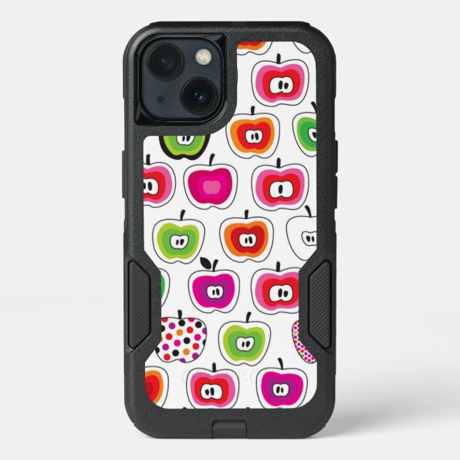 Cute retro apple pattern otterbox iPhone case (Back)