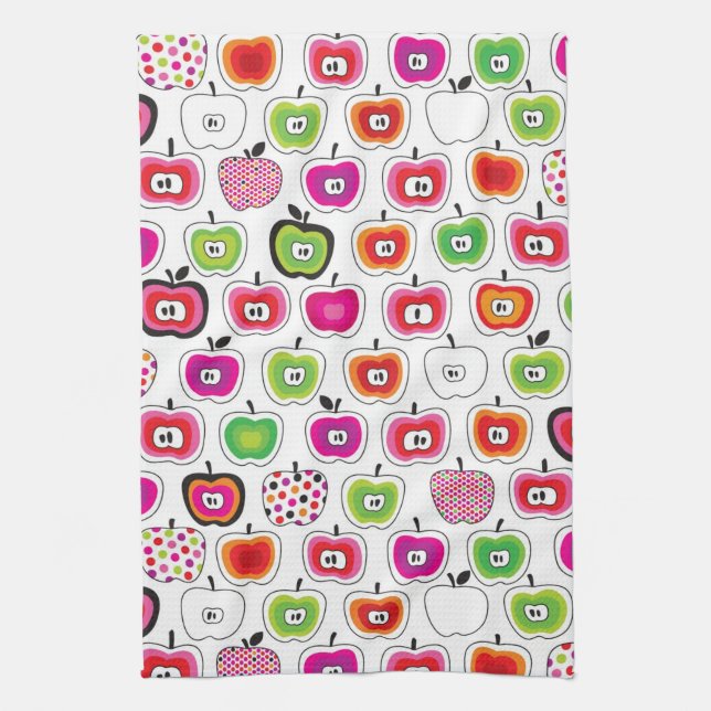 Cute retro apple pattern towel (Vertical)