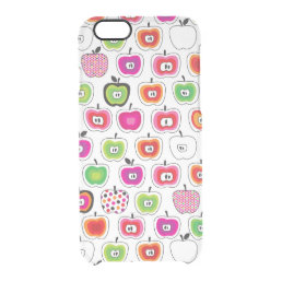 Cute retro apple pattern clear iPhone 6/6S case