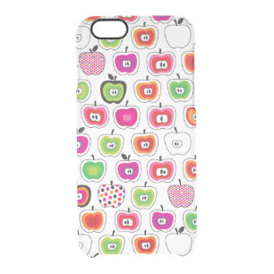 Cute retro apple pattern clear iPhone 6/6S case