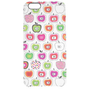 Cute retro apple pattern clear iPhone 6 plus case