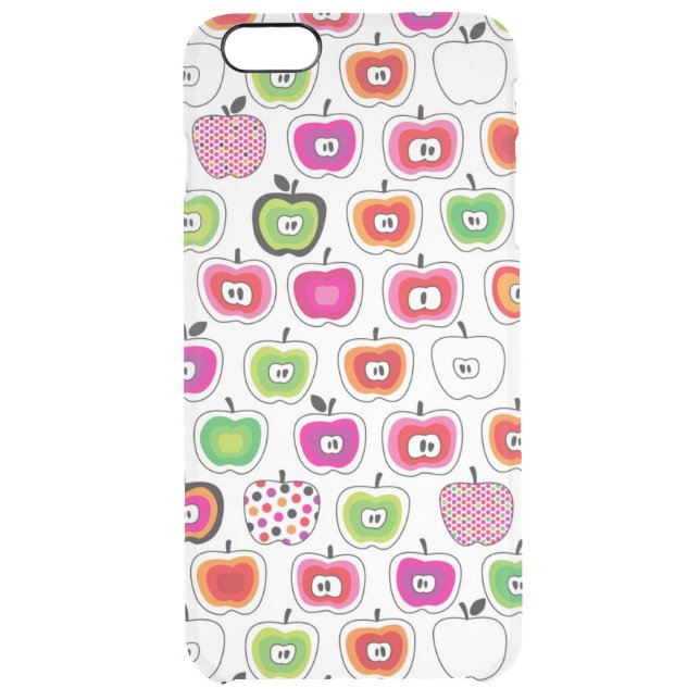 Cute retro apple pattern uncommon iPhone case (Back)