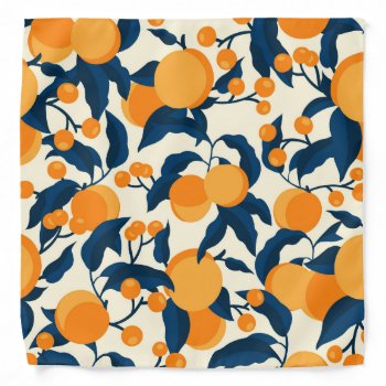 Cute Retro Apricot Pattern Bandana by TheWhiskeyGinger at Zazzle