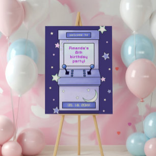Cute Retro Arcade Game Kids Birthday Foam Board