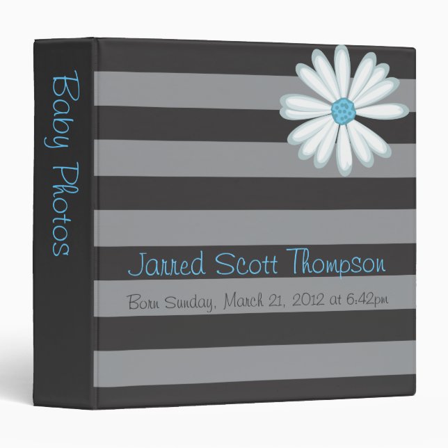 Cute Retro Artistic Scrapbook or Photo Album Binder (Front/Spine)