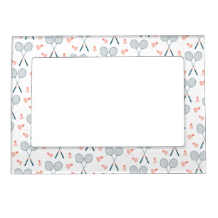 Cute Retro Badminton Birdie Racquet Shuttlecock Magnetic Frame