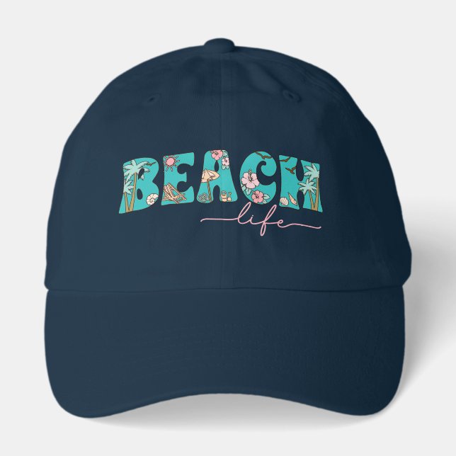 Cute Retro Beach Life Classic  Hat (Front)