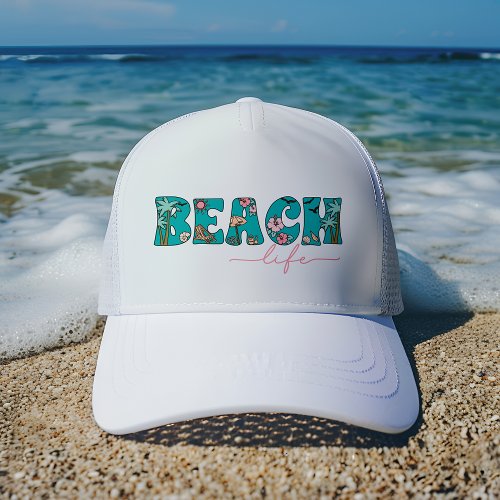 Cute Retro Beach Life  Trucker Hat