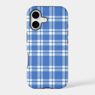 Cute Retro Blue Gingham Plaid Pattern iPhone 17 Case