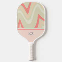 Cute Retro Blush Pink Monogrammed Initials