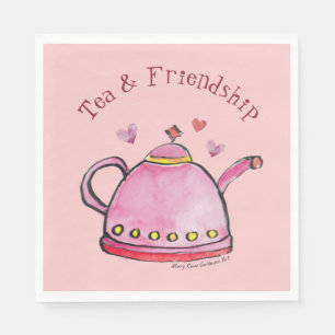 Cute Retro Boho Valentine's Day Ladies Tea Party Napkins