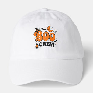 Cute Retro Boo Crew Halloween Spooky Squad Design Hat