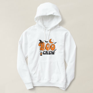 Cute Retro Boo Crew Halloween Spooky Squad Design Hoodie