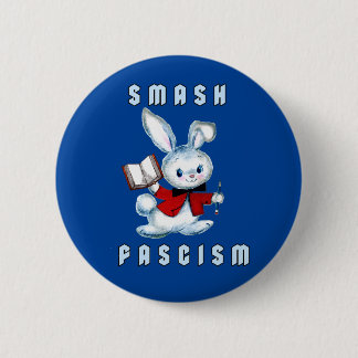 Cute Retro Bunny - Smash Fascism Button