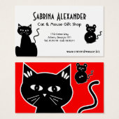 Cute Retro Cartoon Cat and Mouse (Front & Back)