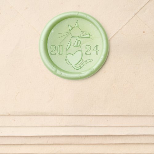 Cute retro cat lover Christmas  Wax Seal Sticker