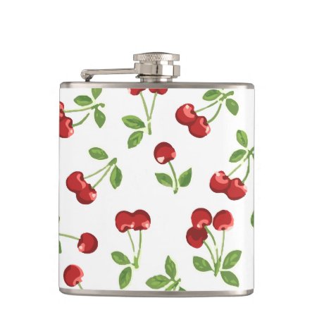 Cute Retro Cherries Flask