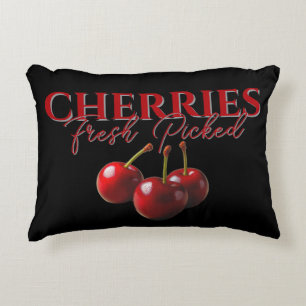 Cute retro Cherries fresh picked Accent Pillow
