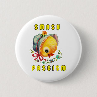 Cute Retro Chick - Smash Fascism Button