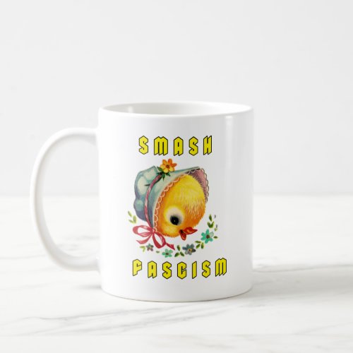 Cute Retro Chick _ Smash Fascism Coffee Mug