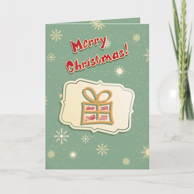 Cute Retro Christmas Card (Front)