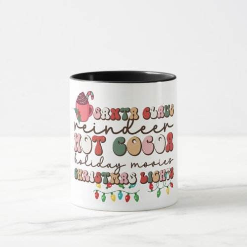 Cute Retro ChristmasHot Cocoa Mug