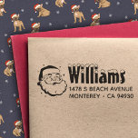 Cute Retro Christmas Santa Claus Return Address Rubber Stamp<br><div class="desc">Get into the holiday spirit with our charming vintage Santa Claus Return Address Stamp! Whether you're sending out Christmas cards, invitations, or just want to add a festive touch to your outgoing mail, this stamp will make your envelopes stand out. Spread holiday cheer with every piece of mail you send....</div>