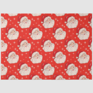 Cute Retro Christmas Santa Decoupage Tissue Paper