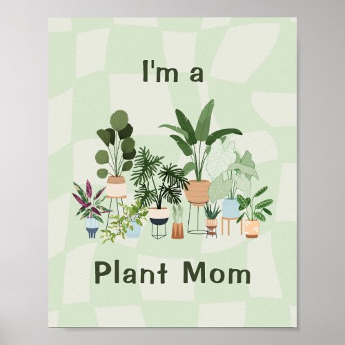 Cute Retro Clean Wall Art Poster | plant mom