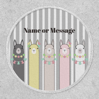 Cute Retro Colorful Llamas Custom Patch