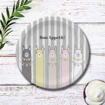 Cute Retro Colorful Llamas Kids Party
